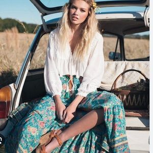Spell Folk town maxi skirt